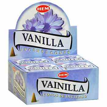 HEM Vanilla Incense Cones 120 Count (12 Packs of 10)