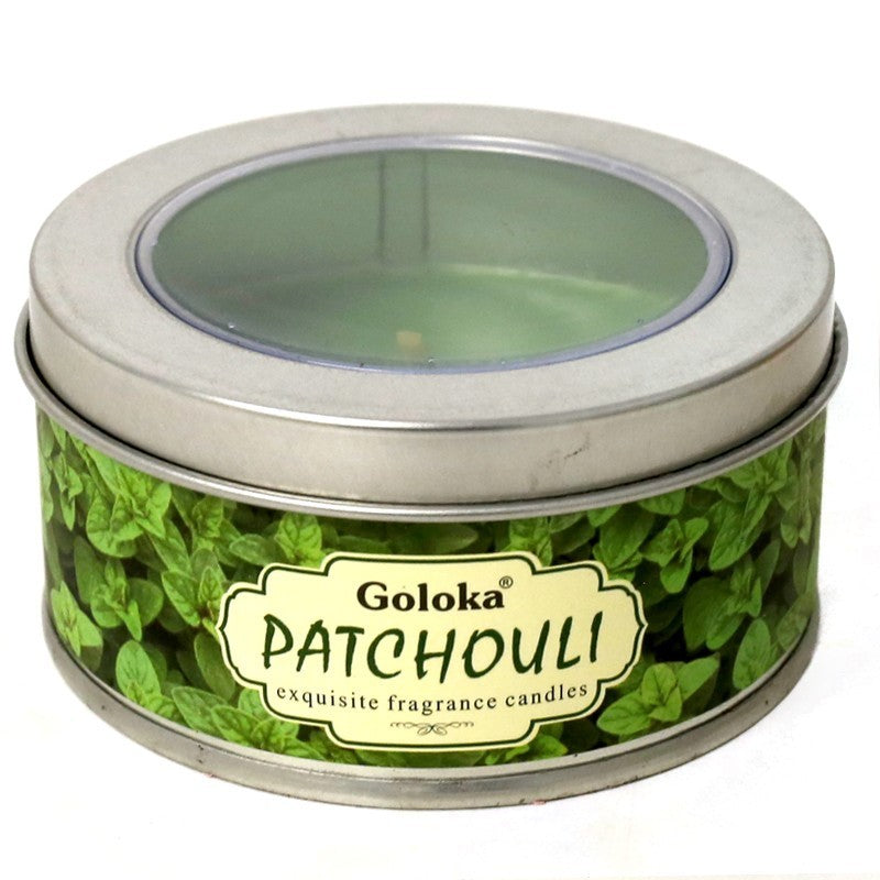 Patchouli Travel Tin Candle 2.4 oz – Aromatic Meditation & Relaxation Candle