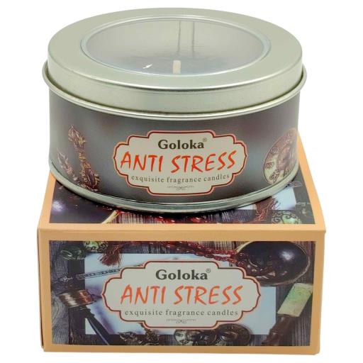 Anti Stress Travel Tin Candle 2.4 oz – Calming Aromatherapy Candle for Relaxation & Peace