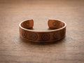 Handcrafted 7 Chakra Engraved Magnetic Copper Cuff Bracelet