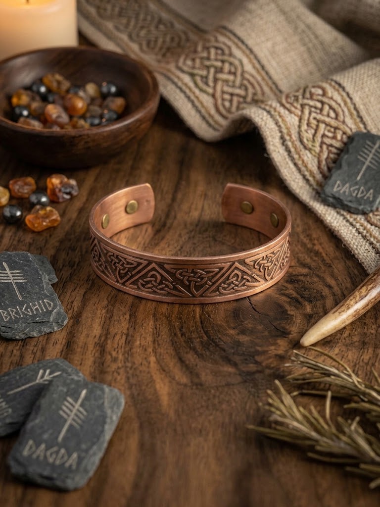 Handcrafted Solid Pure Copper Open Cuff Bracelet