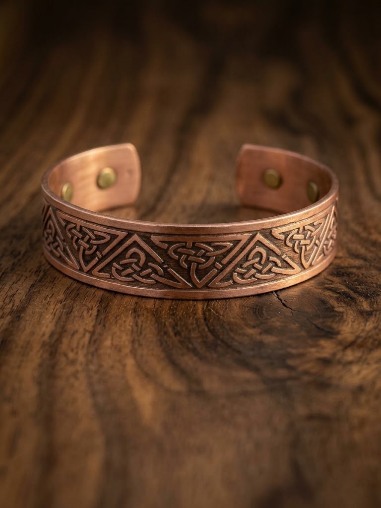Handcrafted Solid Pure Copper Open Cuff Bracelet