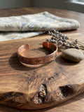 Artisan 100% Solid Copper Magnetic Floral Cuff Bracelet | Healing Energy &amp; Relief Jewelry