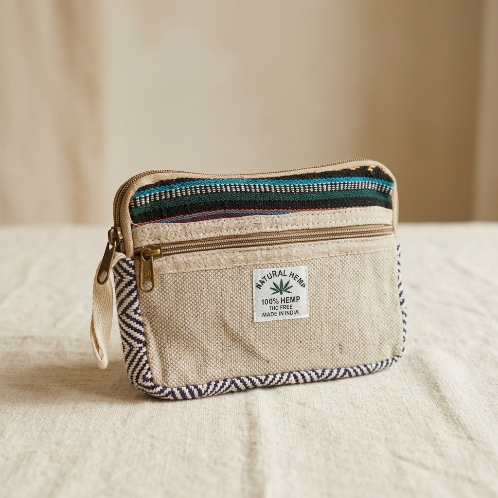 Boho Hemp Zip Ritual Pouch