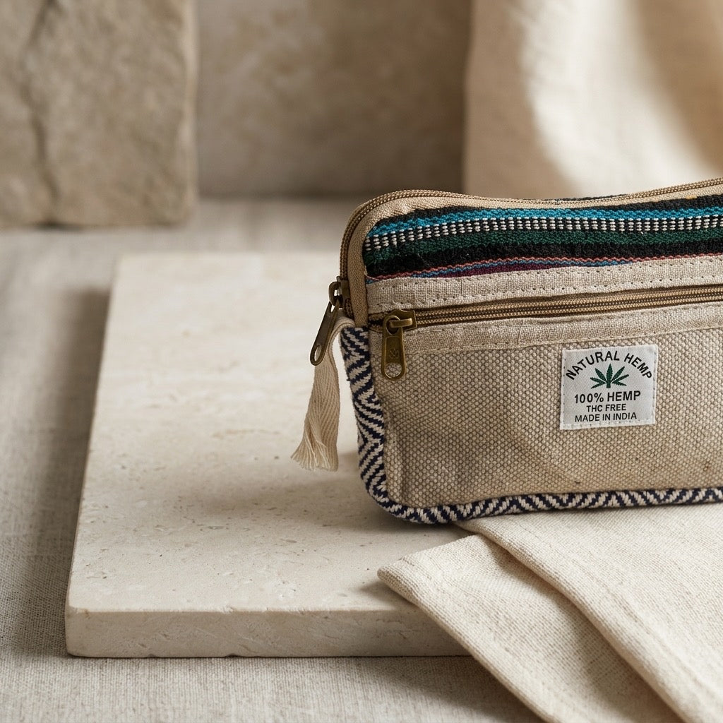 Boho Hemp Zip Ritual Pouch