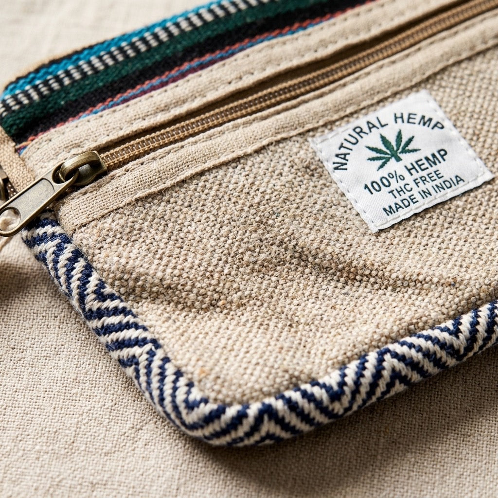 Boho Hemp Zip Ritual Pouch