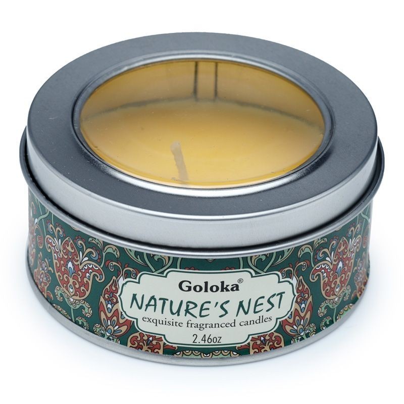 Nature’s Nest Travel Tin Candle 2.4 oz – Calming Aromatherapy Candle for Relaxation