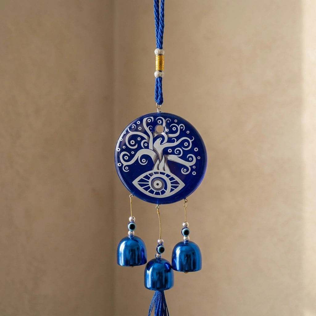 Blue Evil Eye Wind Chime – Protective Hanging Décor
