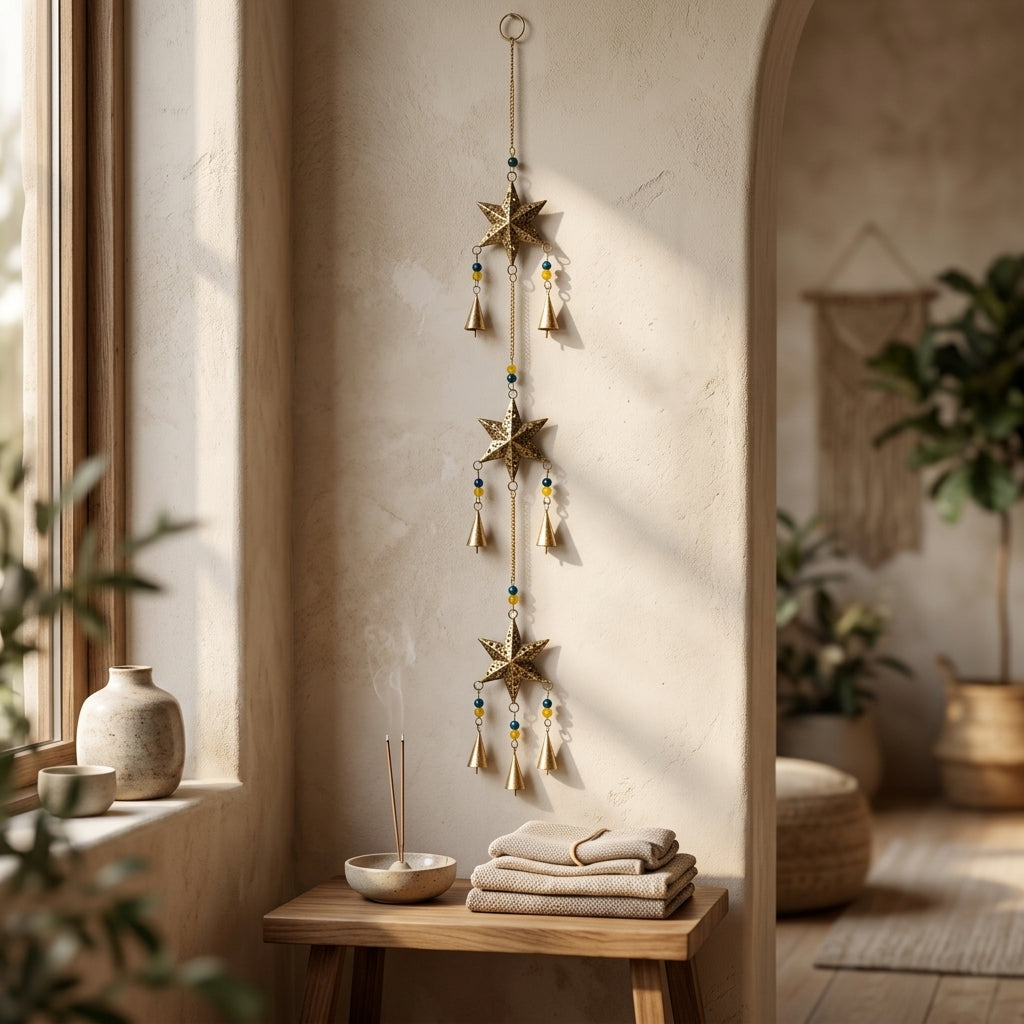 Celestial Star & Bell Wall Hanging
