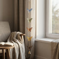 Sacred Butterfly Multi-Color Hanging Brass Bell
