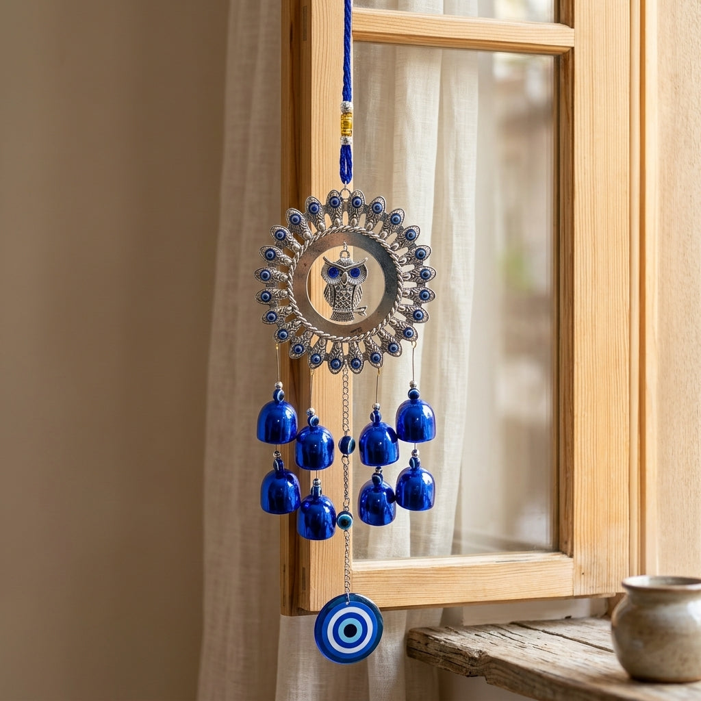 Owl Evil Eye Hanging Charm