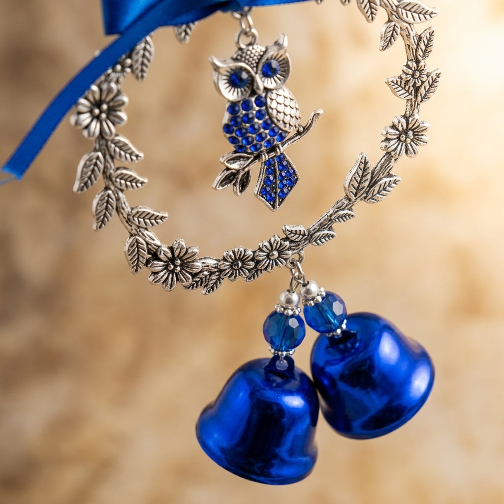 Blue Owl Charm Wind Suncatcher