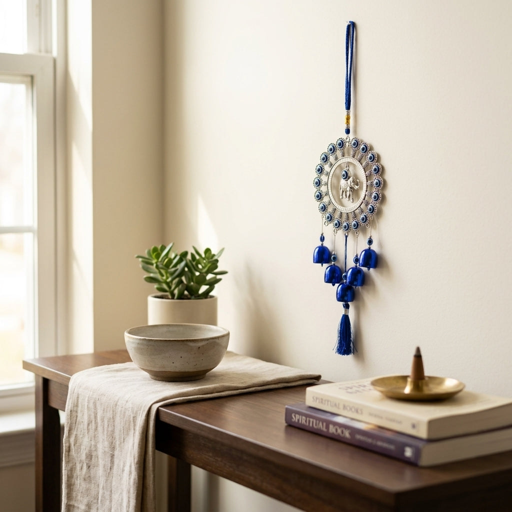 Blue Evil Eye Charm Wall Hanger