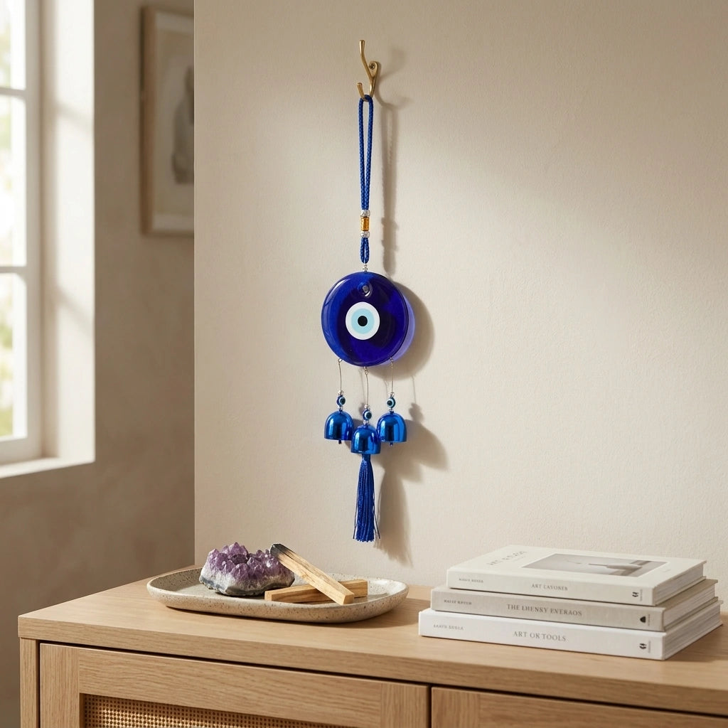 Deep Blue Evil Eye Wall Charm