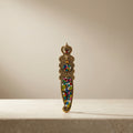 Mystic Harmony Mosaic Gold Incense Holder – Handcrafted Brass Buddha Burner
