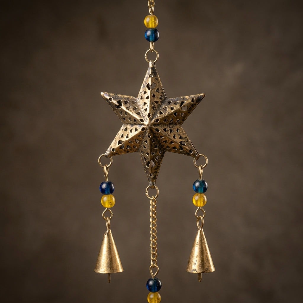 Celestial Star & Bell Wall Hanging