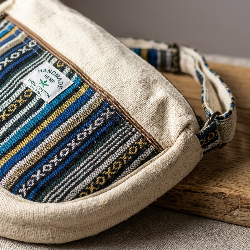 Handmade Hemp Crossbody Sling Bag – Everyday Artisan Shoulder Bag