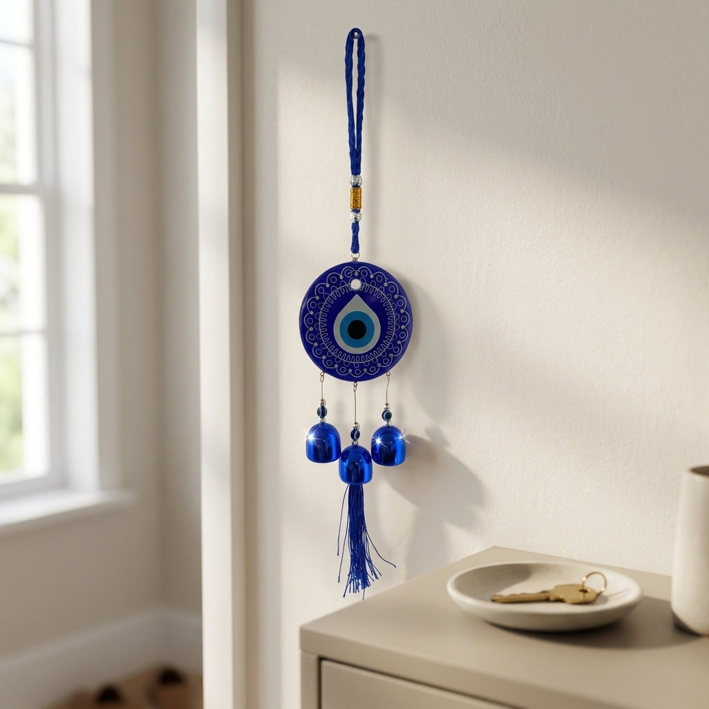 Evil Eye Hanging Charm – Protective Boho Home Décor