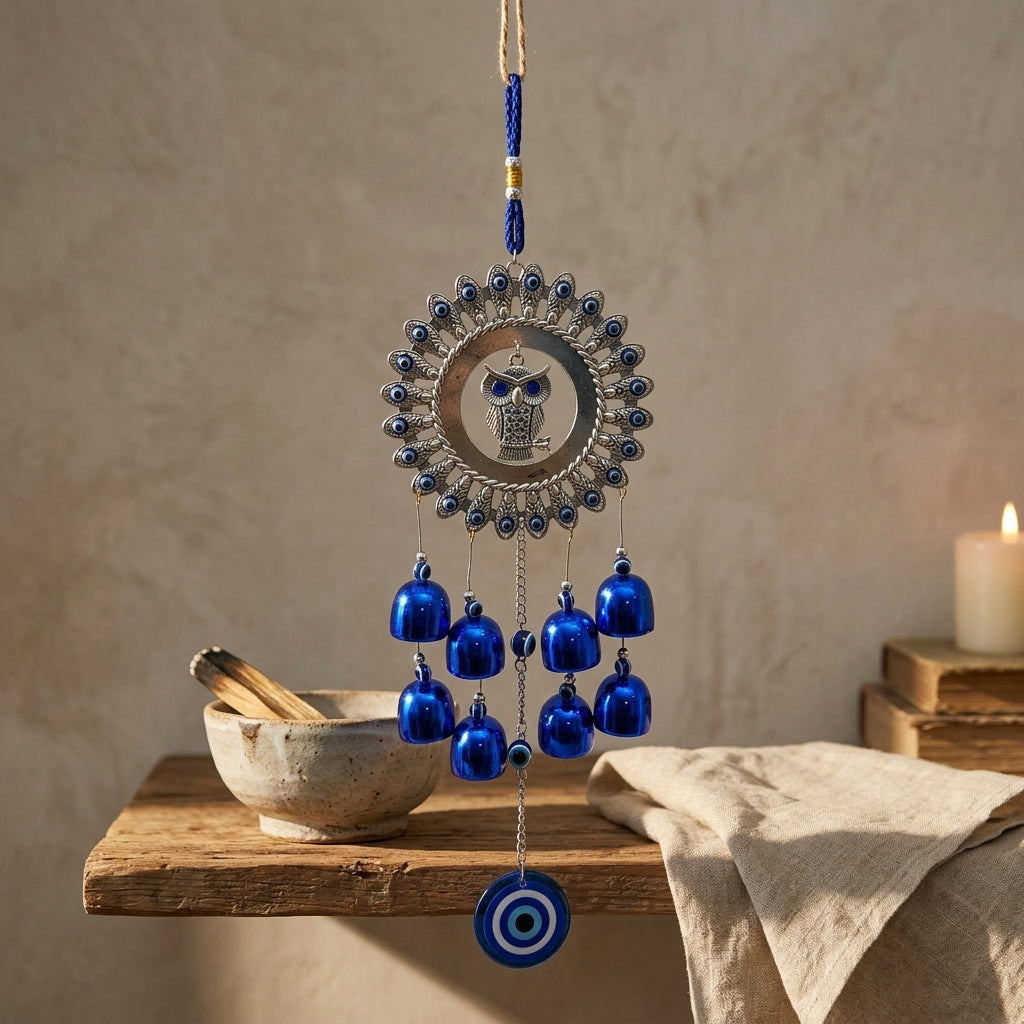 Owl Evil Eye Hanging Charm