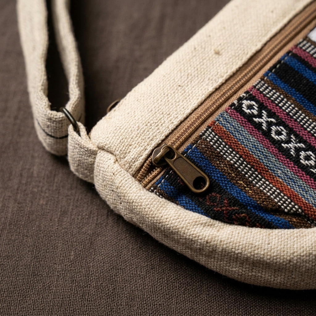 Himalayan Hemp Crossbody Sling Bag – Artisan Style for Everyday Carry