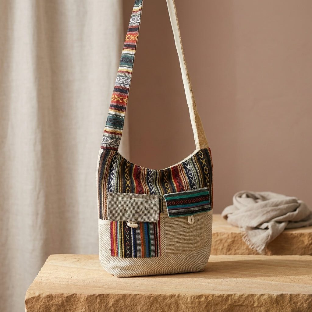 Boho Woven Crossbody Hobo Bag | Eco-Friendly Everyday Shoulder Bag