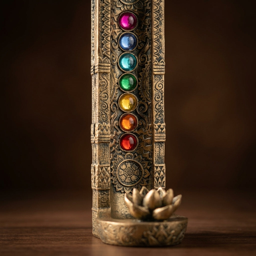Chakra Incense Holder (Resin) – Meditation & Spiritual Home Decor