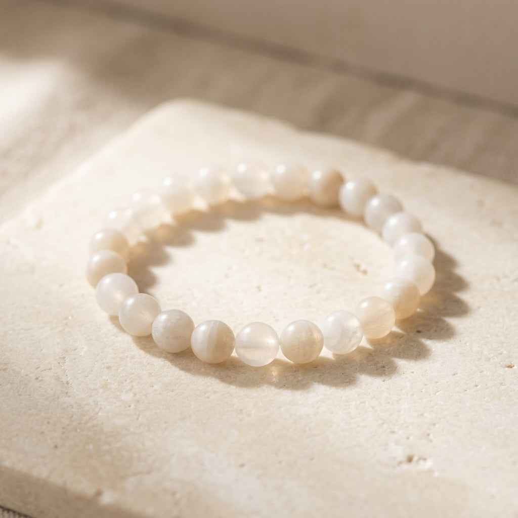 Natural Clear Quartz Beaded Stretch Bracelet | Genuine Translucent Master Healer Gemstone Beads | Unisex Crystal Jewelry for Clarity, Manifestation, & Crown Chakra