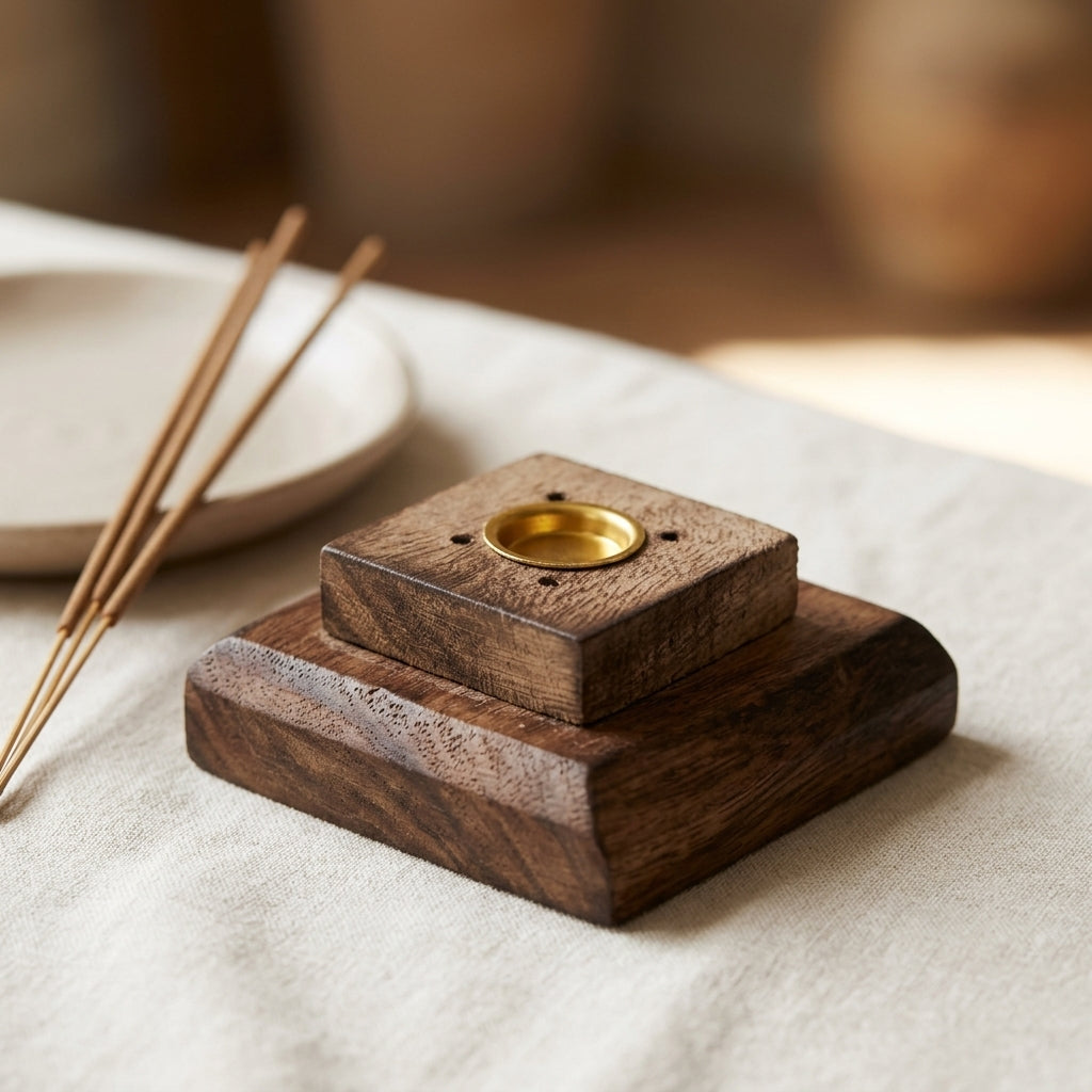 Hamsa Wood Incense Tower