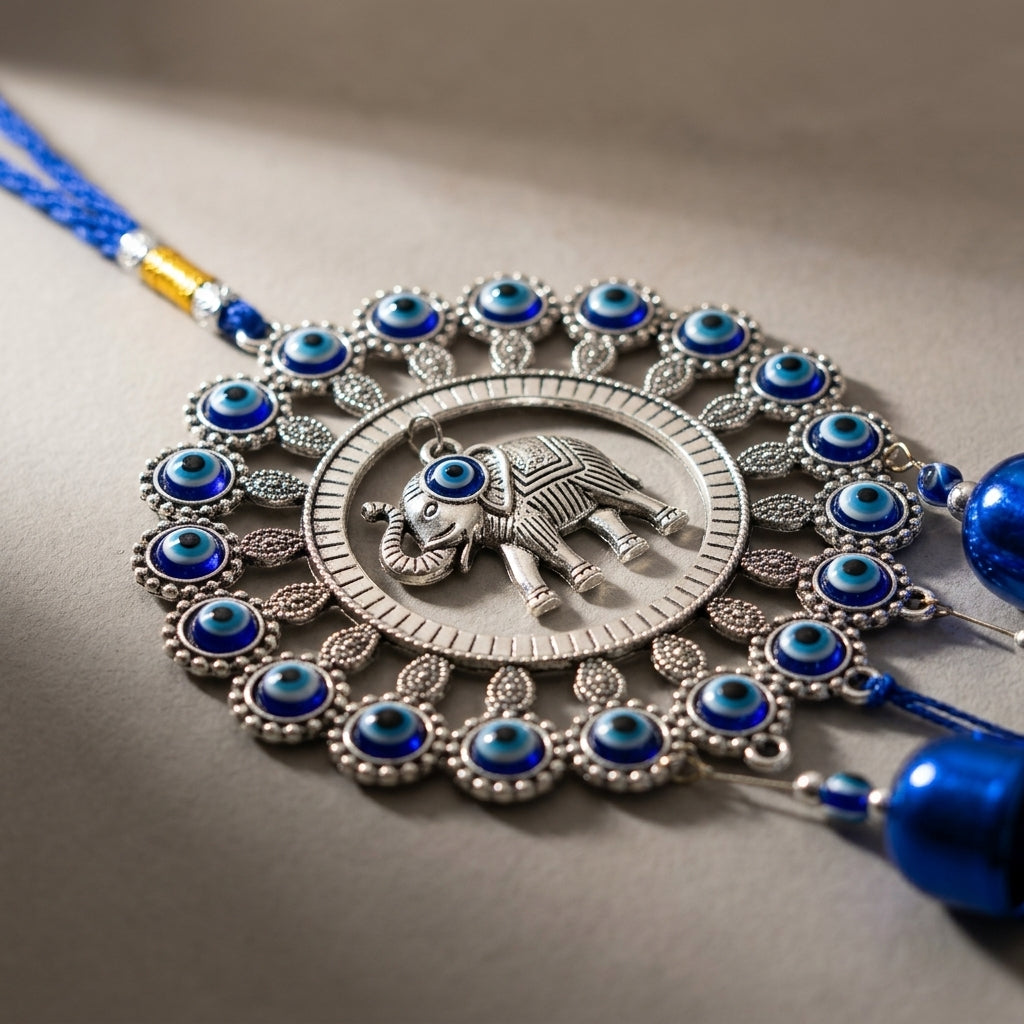 Blue Evil Eye Charm Wall Hanger