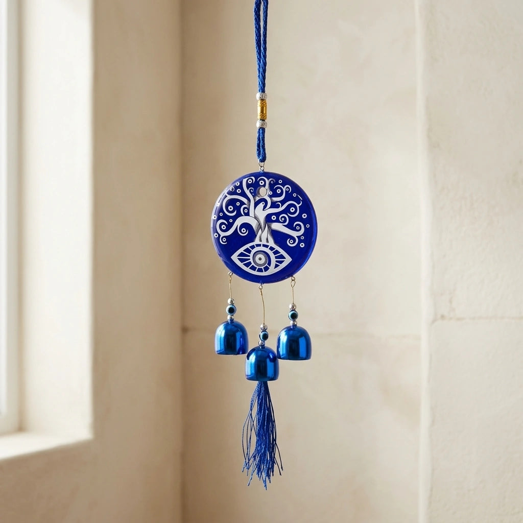 Blue Evil Eye Wind Chime – Protective Hanging Décor