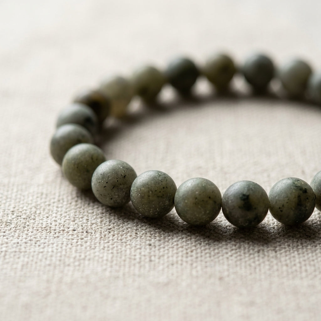 Natural Labradorite Beaded Stretch Bracelet | Genuine Flashy Grey Gemstone Beads | Unisex Crystal Healing Jewelry for Intuition, Transformation, & Third Eye