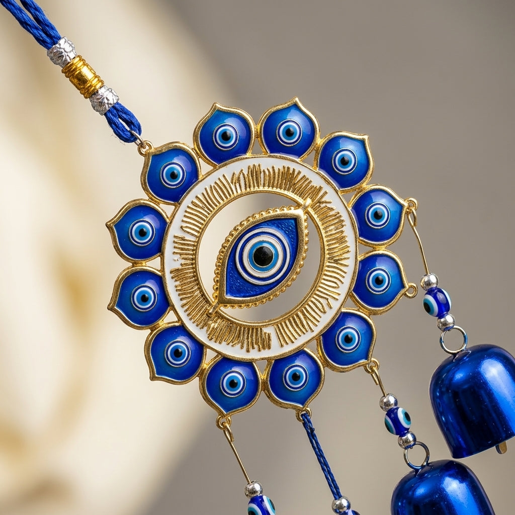 Azure Evil Eye Charm Hanging