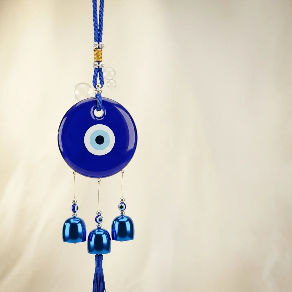 Deep Blue Evil Eye Wall Charm