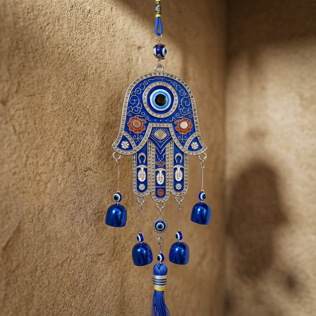 Azure Hamza Evil Eye Hanging