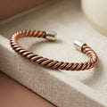 Handcrafted Twisted Copper Rope Cuff Bracelet