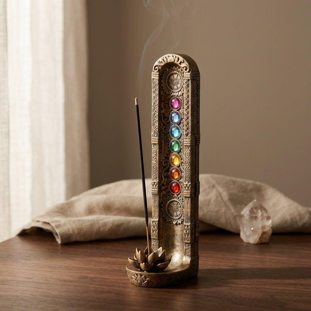 Chakra Incense Holder (Resin) – Meditation & Spiritual Home Decor