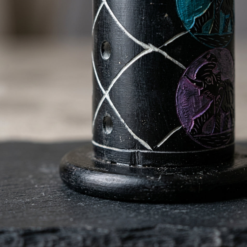 Handcrafted 7 Chakra Elephant Motif Soapstone Incense Holder