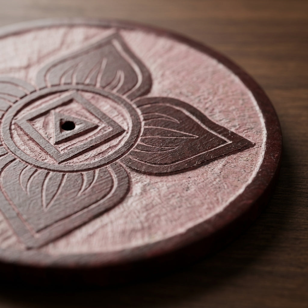 Hand-Carved Soapstone Incense Stick Holder | Lotus Star Burner