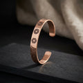 Artisan 100% Solid Copper Magnetic Chakra Cuff Bracelet | Healing Energy & Balance Jewelry
