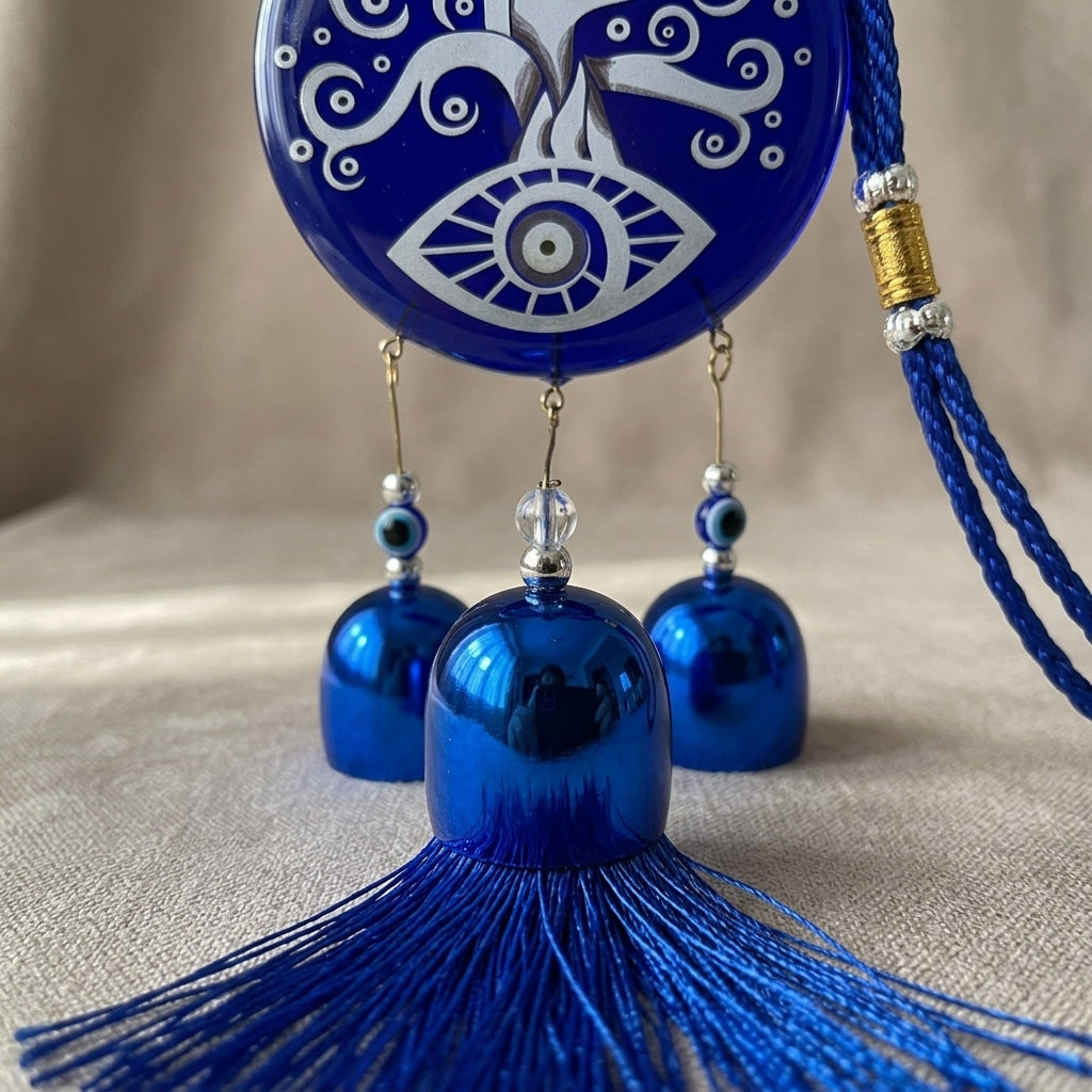 Blue Evil Eye Wind Chime – Protective Hanging Décor