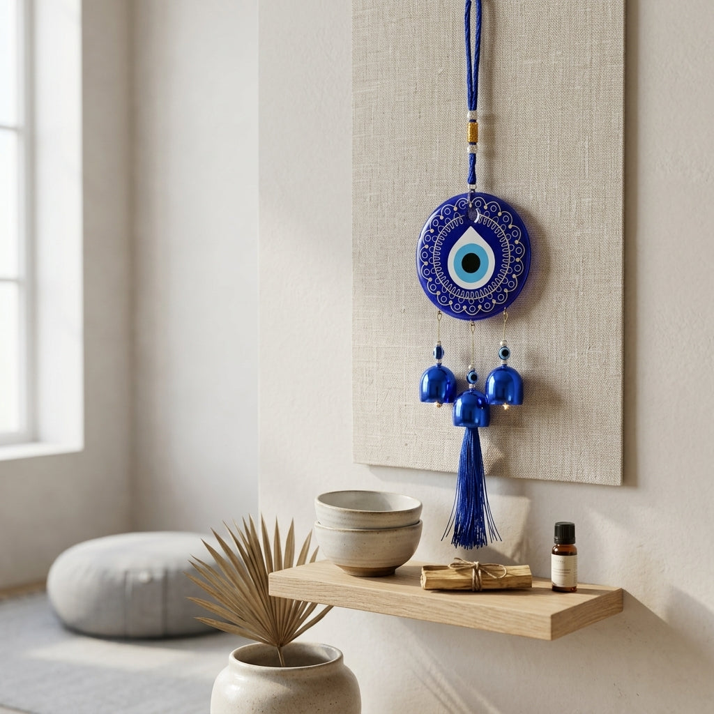 Evil Eye Hanging Charm – Protective Boho Home Décor