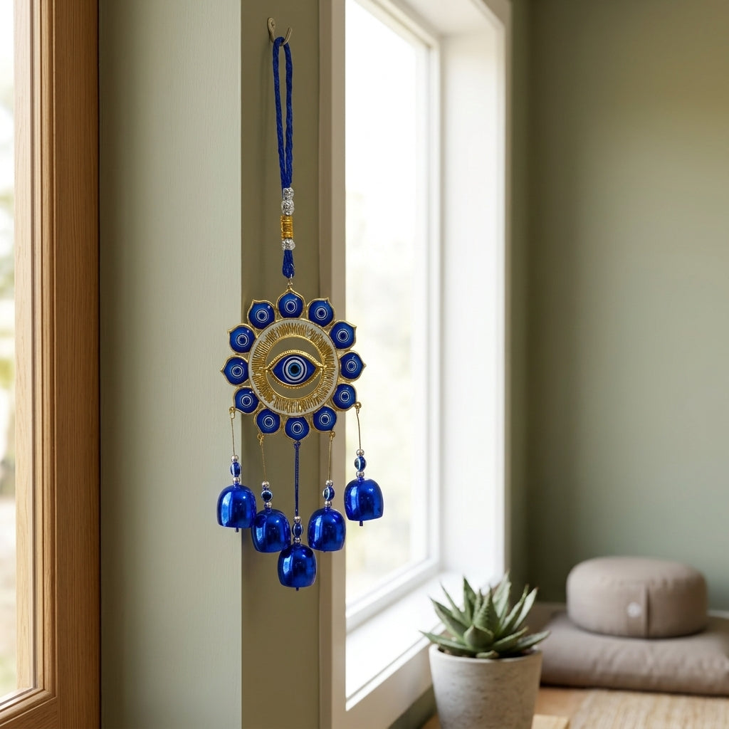 Azure Evil Eye Charm Hanging